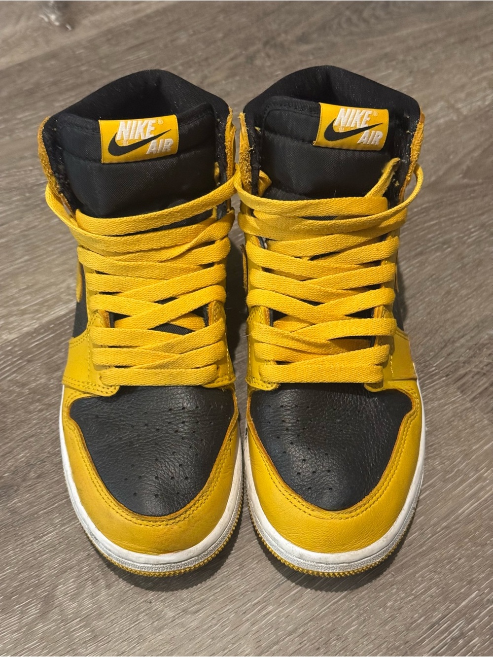 Nike Jordan 1 Retro High Golf High-Top Sneakers in Black & Yellow